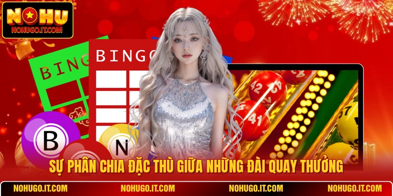 Sự phân chia đặc thù giữa những đài quay thưởng