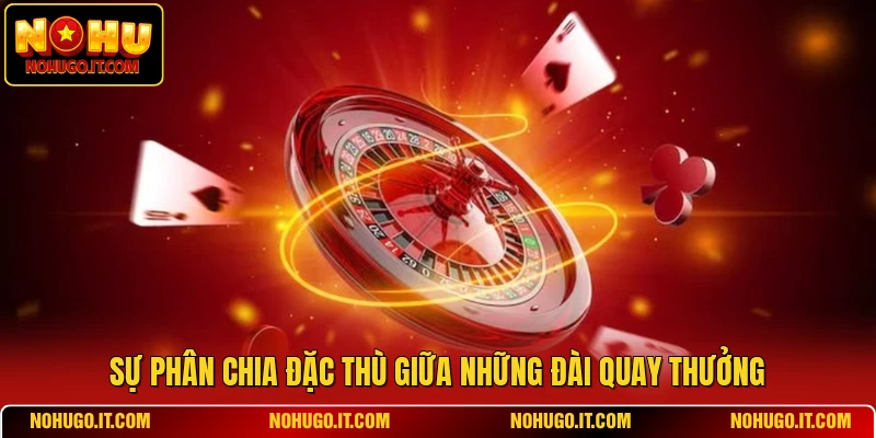 Sự phân chia đặc thù giữa những đài quay thưởng